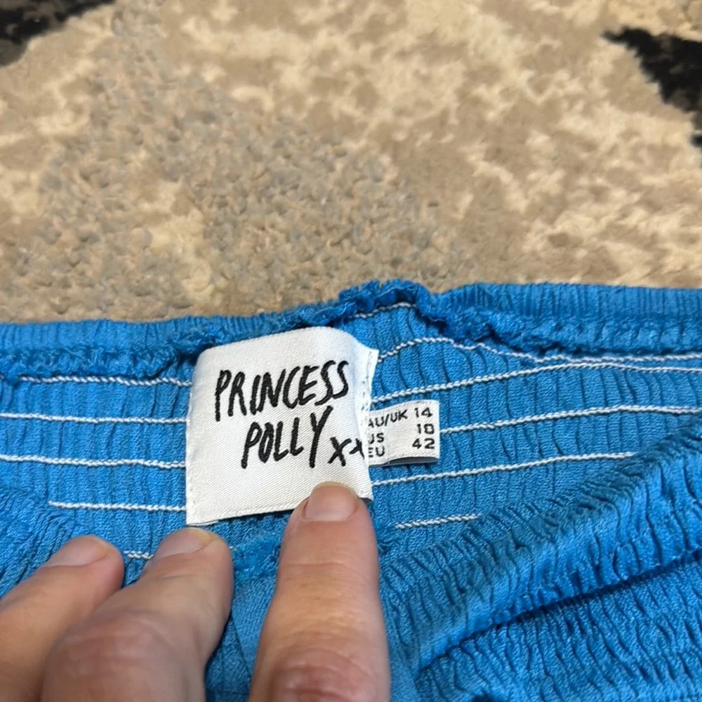 Princess Polly Vibrant Blue Crop Top - Picture 2 of 4